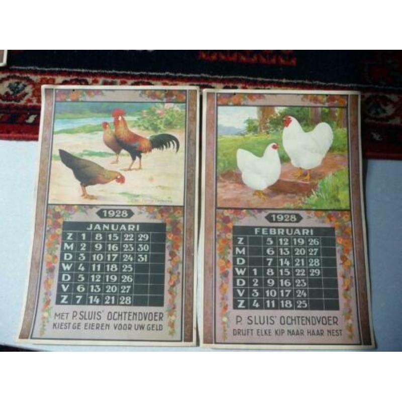 oude reclame kalender p sluis