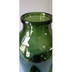 Antiek Groen Glazen fles, 5 liter Bulach, Zwitserland