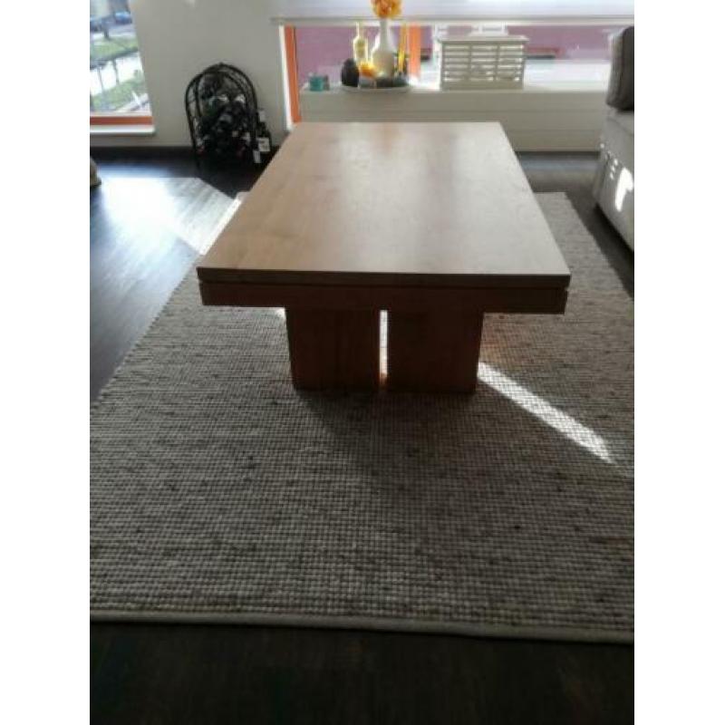 Salontafel massief teakhout onbehandeld
