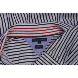 TOMMY HILFIGER blouse blauw rood wit maat 12 (L)