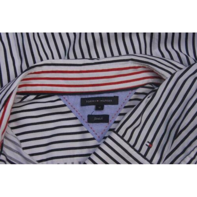 TOMMY HILFIGER blouse blauw rood wit maat 12 (L)