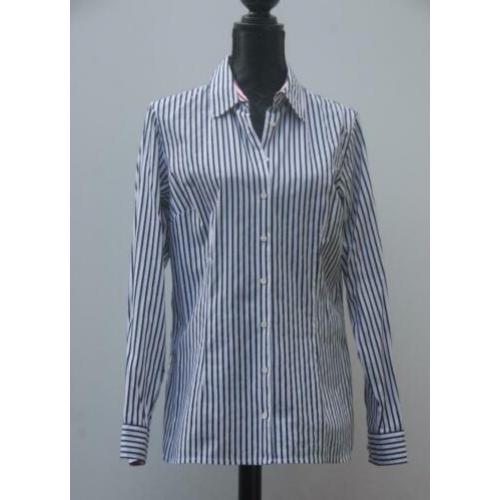 TOMMY HILFIGER blouse blauw rood wit maat 12 (L)