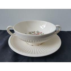 Wedgwood Conway soepkop en schotel | in nieuwstaat