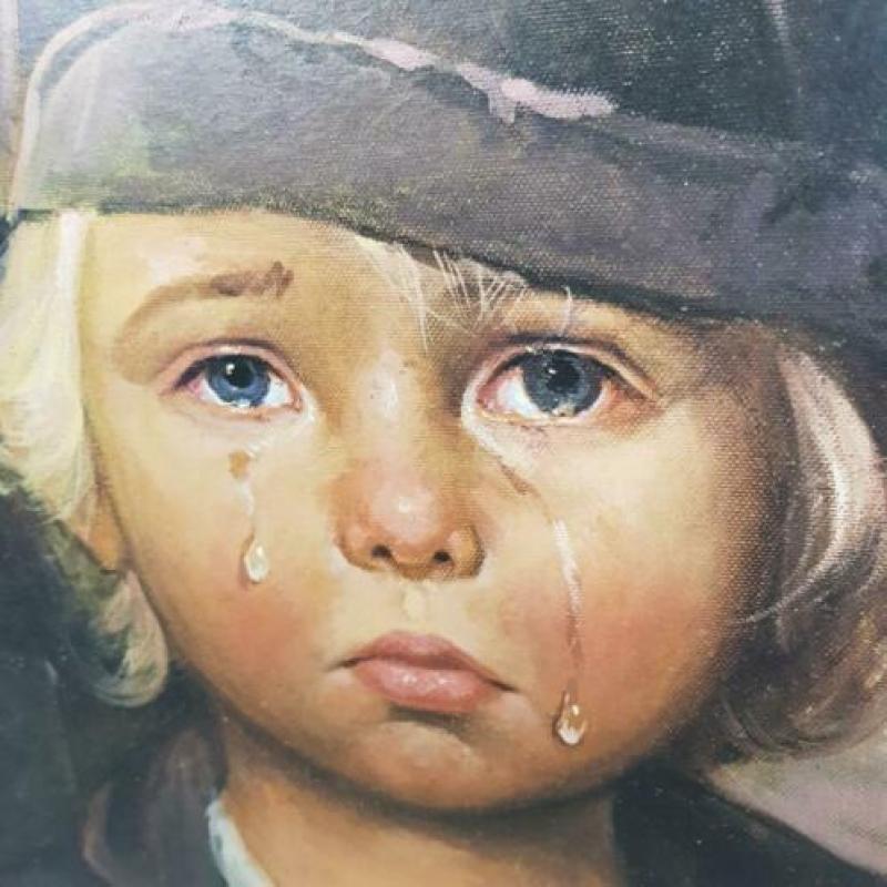 prent huilende jongen