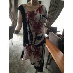 MANILLA GRACE jurk viscose en zijde maat L