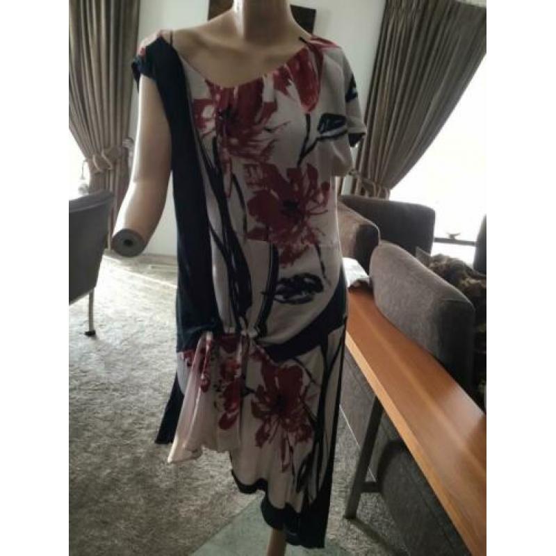 MANILLA GRACE jurk viscose en zijde maat L