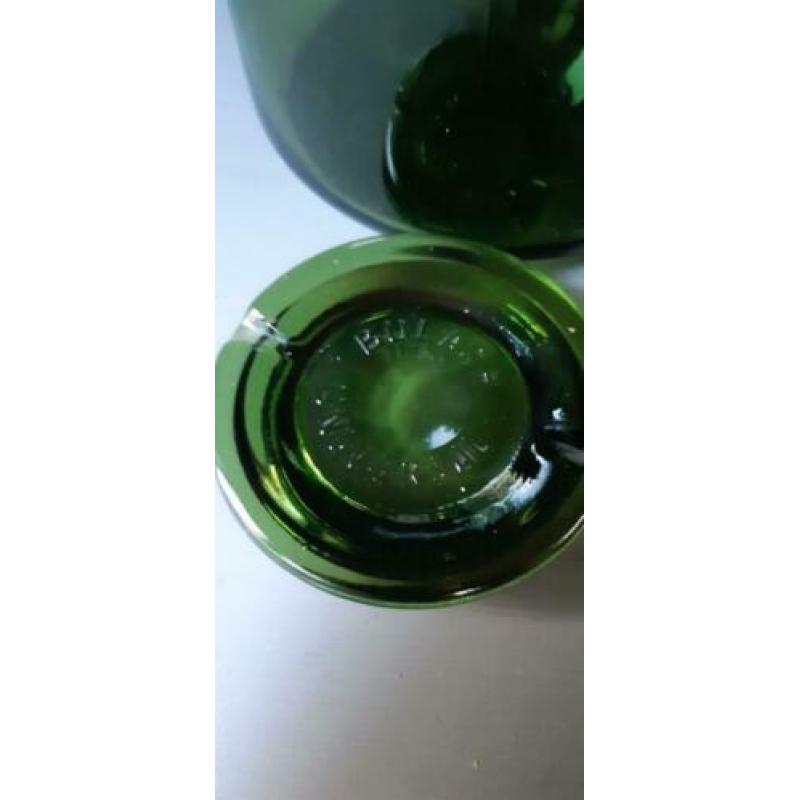 Antiek Groen Glazen fles, 5 liter Bulach, Zwitserland