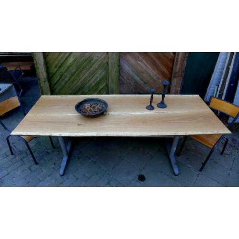 Prachtige eiken boomstam eettafel 207 cm