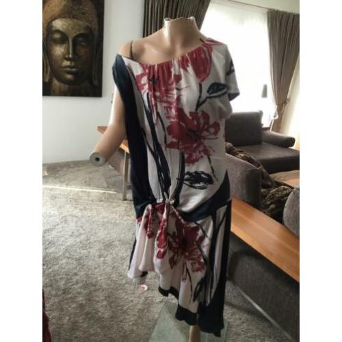MANILLA GRACE jurk viscose en zijde maat L