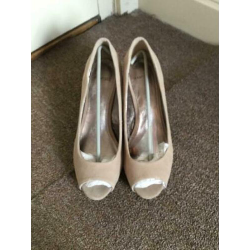 Peeptoe Pumps, nude, maat 40
