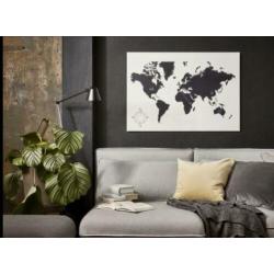 Klatta landkaart schilderij krijtbord ikea