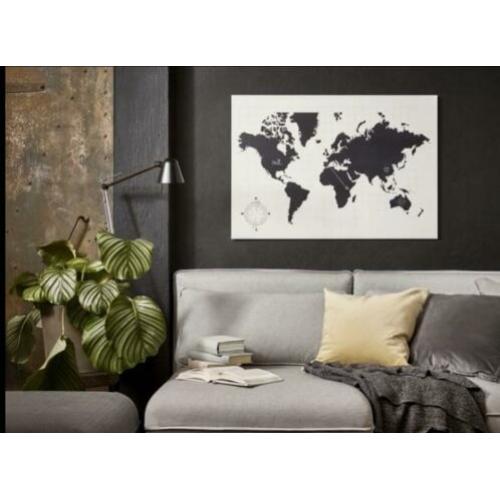 Klatta landkaart schilderij krijtbord ikea