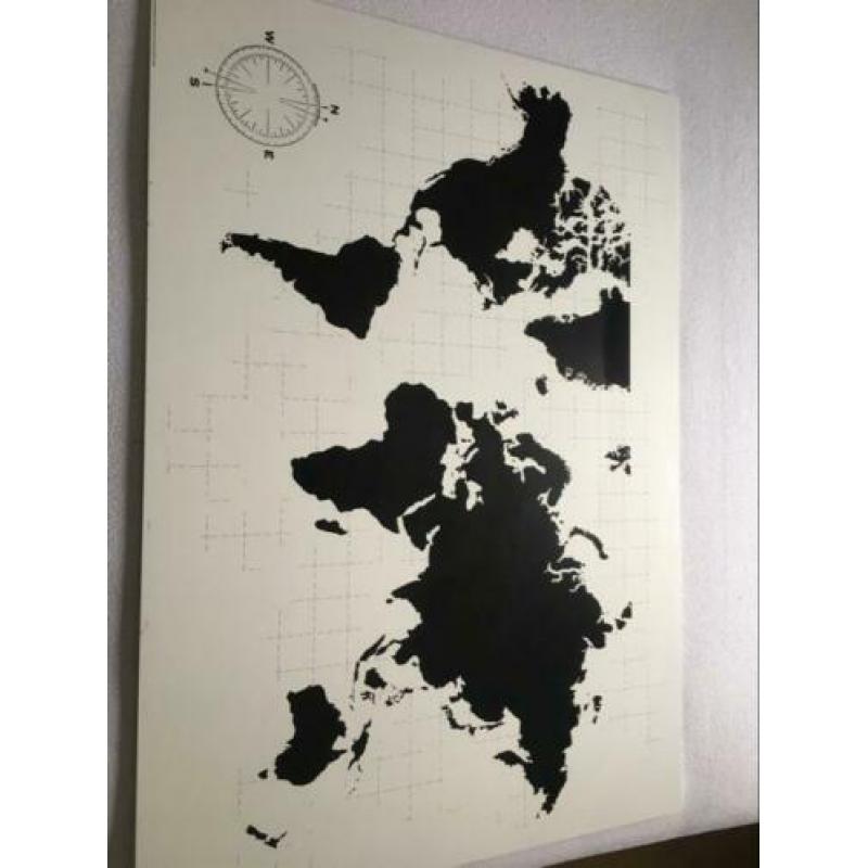 Klatta landkaart schilderij krijtbord ikea