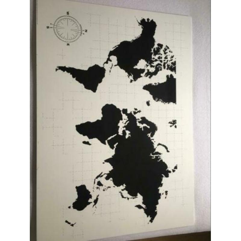 Klatta landkaart schilderij krijtbord ikea
