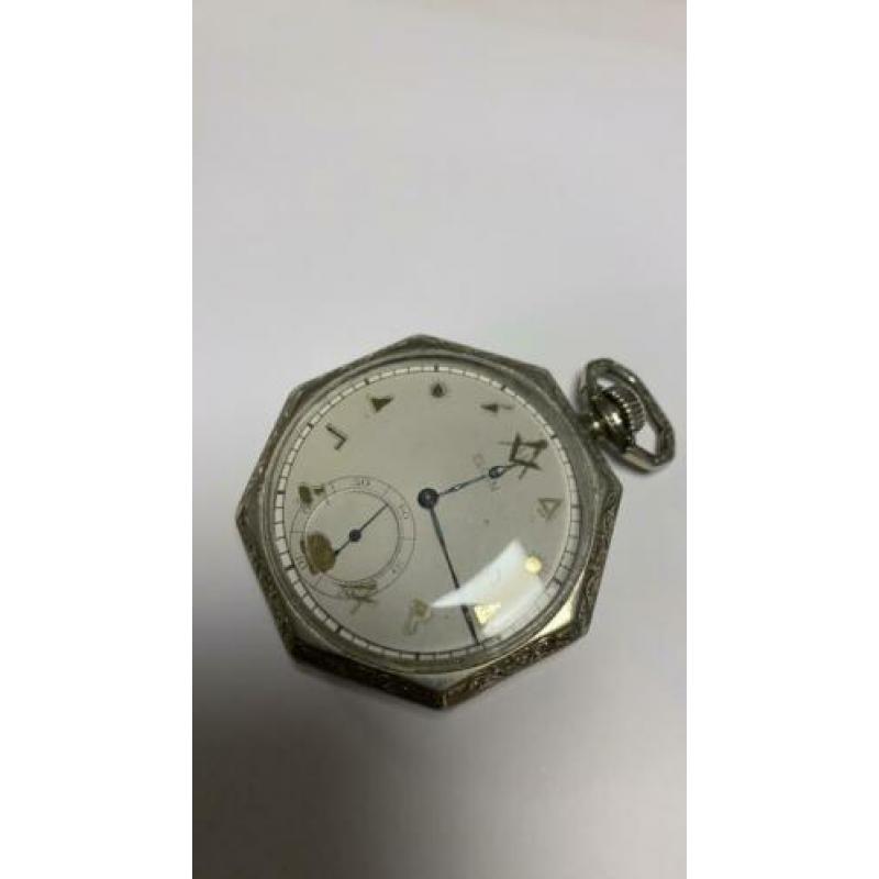 Elgine goldfilled zakhorloge vrijmetselarij