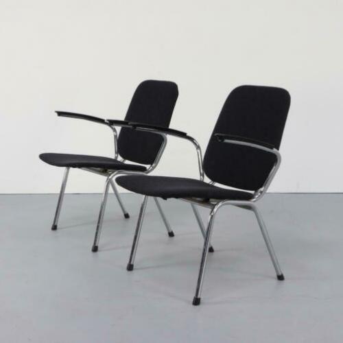 60s Vintage Design Stoel Gispen/De Wit Bakeliet set/2