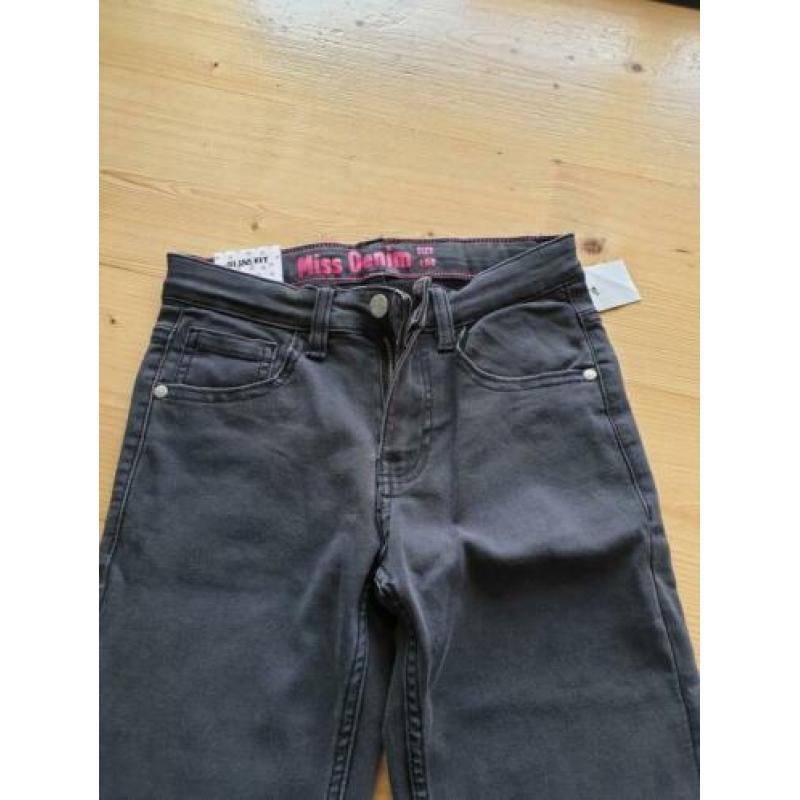 Nieuwe broek donkergrijs meisjes, maat 158 Skinny