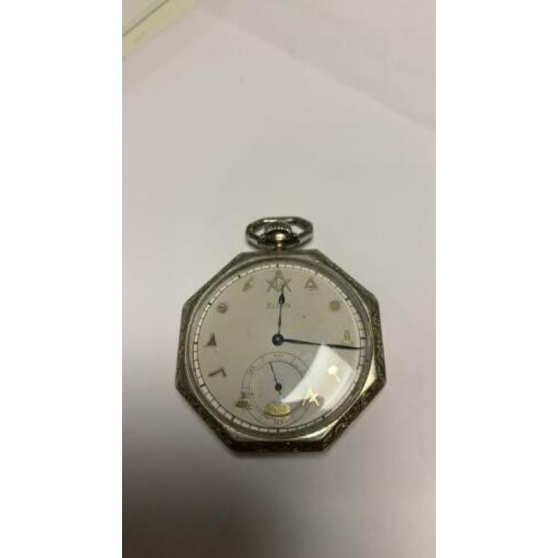 Elgine goldfilled zakhorloge vrijmetselarij