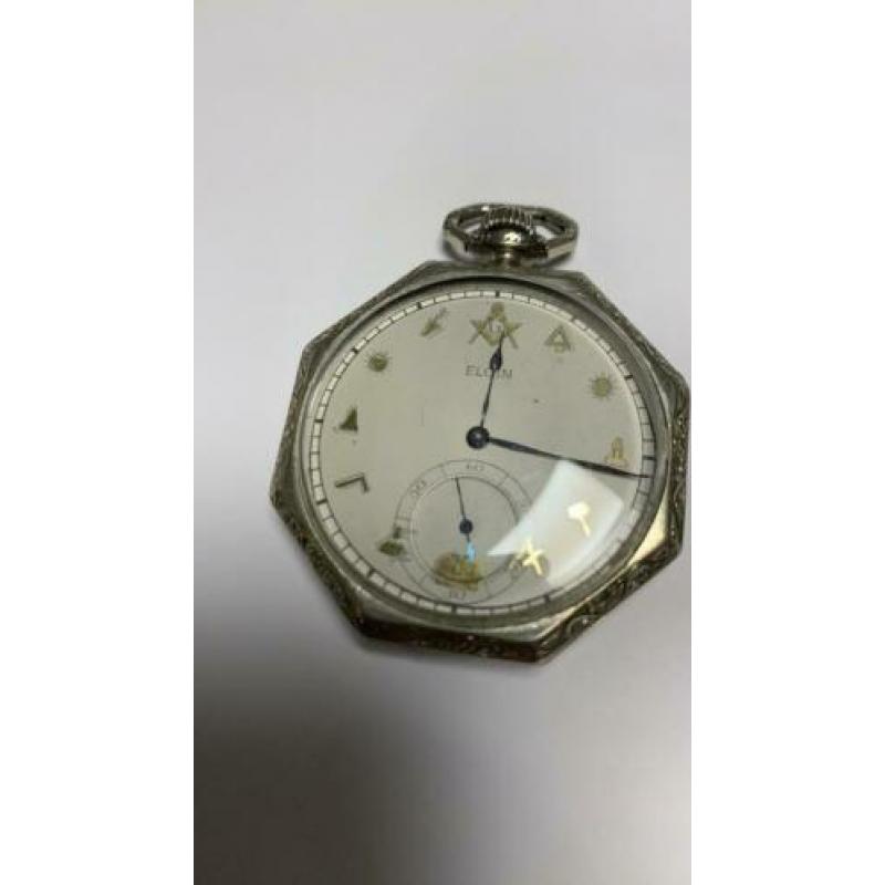 Elgine goldfilled zakhorloge vrijmetselarij