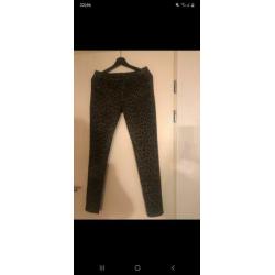 Luipaard broek my jewellery maat M groen zwart