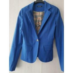 Stoere korte blauwe blazer
