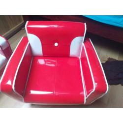 Retro kinder bankstel en stoelen