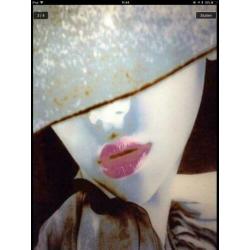 Glasschilderij,Zgan.80x80 zwart,grijs,roze,wit.