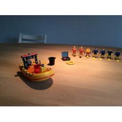 brandweerman Sam helikopter en reddingsboot en veel beweegba