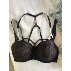 Zwarte/bruine Marlies Dekkers bh 75D