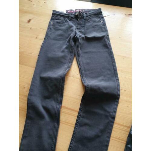 Nieuwe broek donkergrijs meisjes, maat 158 Skinny