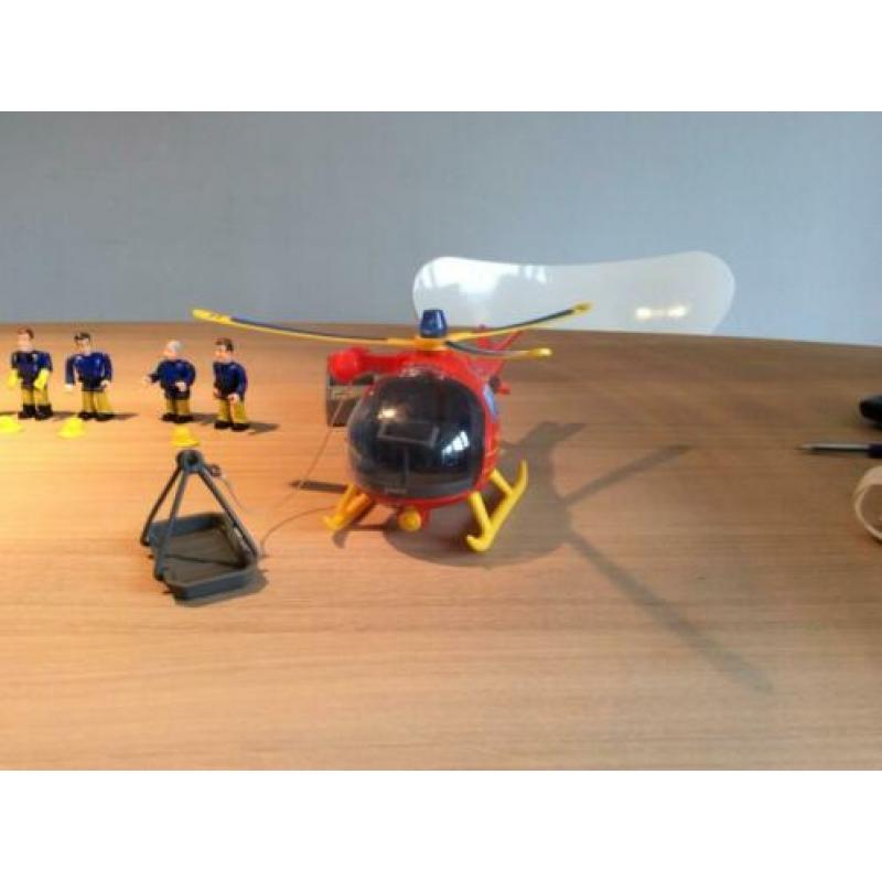 brandweerman Sam helikopter en reddingsboot en veel beweegba