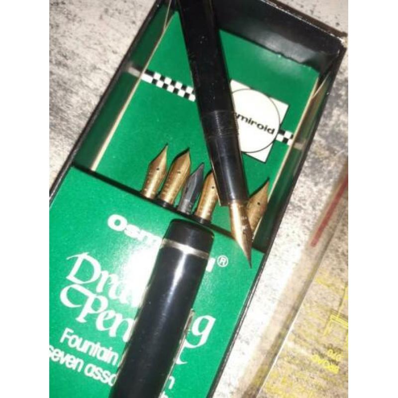 Oude pen osmiroid pen set