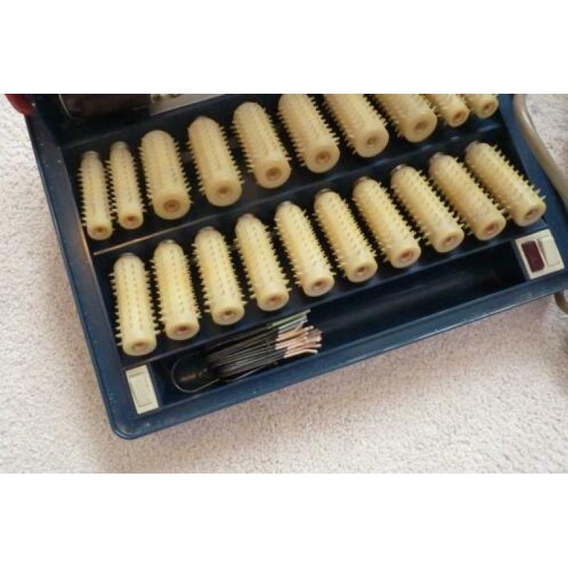 retro Carmen krulset rode cassette 20 rollers spiegel