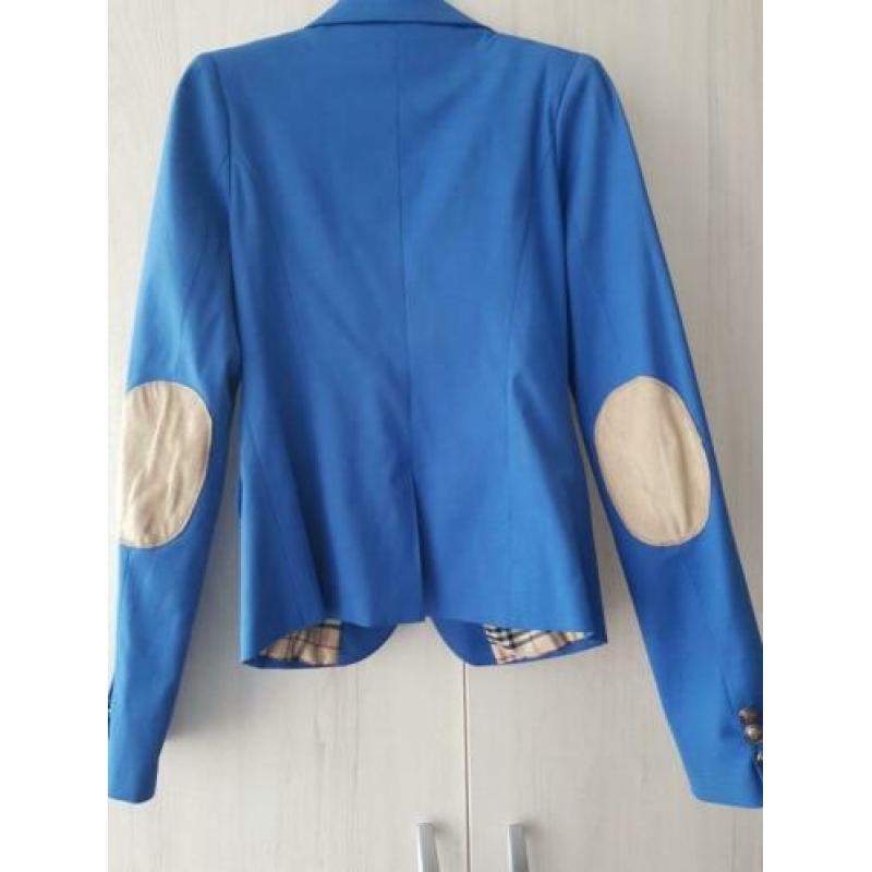 Stoere korte blauwe blazer