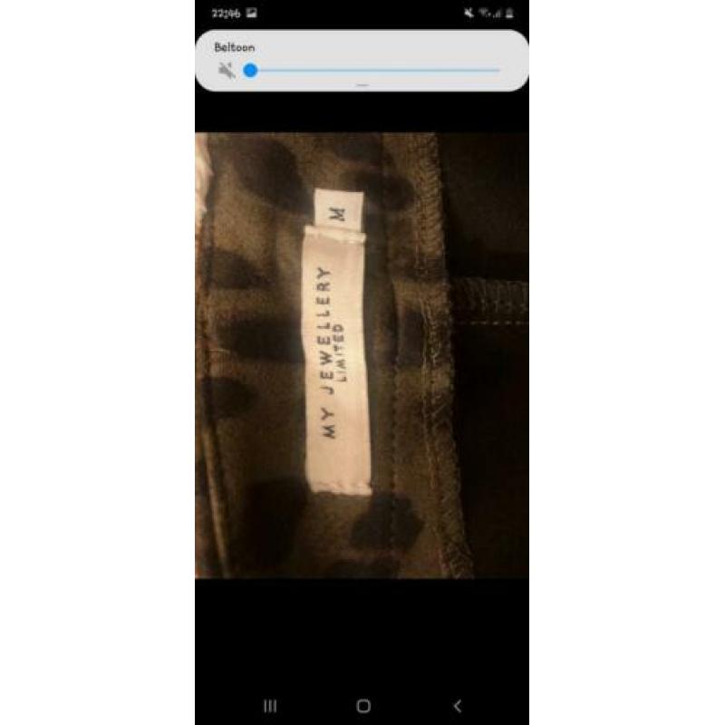 Luipaard broek my jewellery maat M groen zwart
