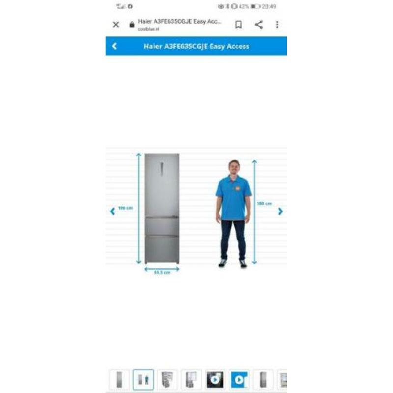 Haier koelvriescombinatie 1 jaar oud.