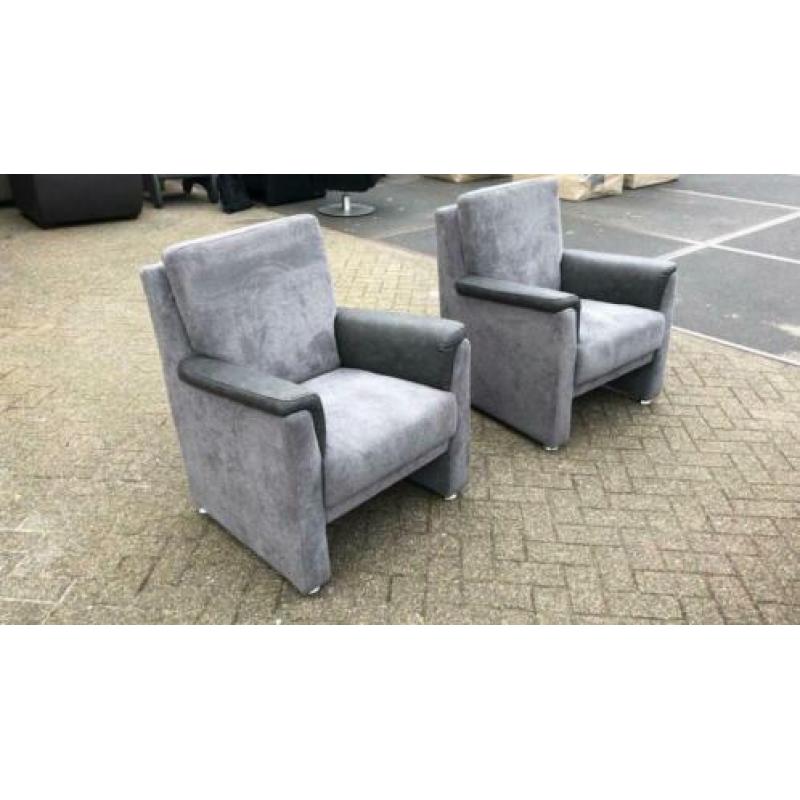 3 + 1 + 1 Bankstel stof/leder super comfort NIEUW