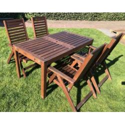 Complete houten tuinset