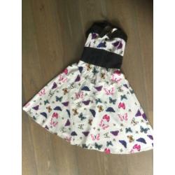 TopVintage retro Zomerjurk met vlinders maat S