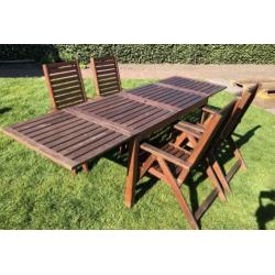 Complete houten tuinset