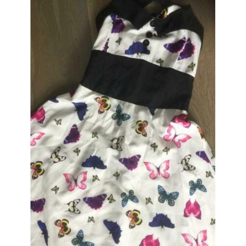 TopVintage retro Zomerjurk met vlinders maat S