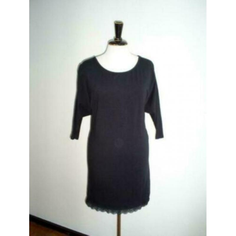 #NIEUW# FRACOMINA zwarte tuniek met vleermuis mouw mt. 38