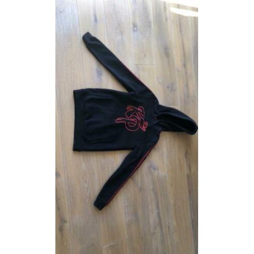 Knolpower hoodie, trui met capuchon zwart, rood maat 158/164
