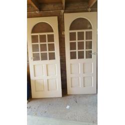 2 witte deuren. 205x77.5