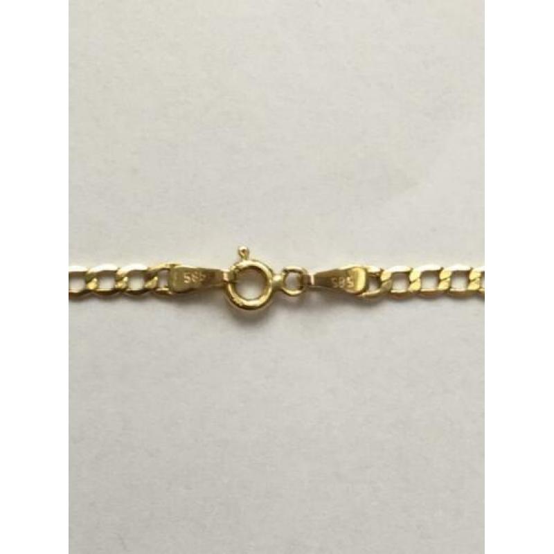 14 Karaat "585" Geel Gouden Ketting Gourmet 50 cm