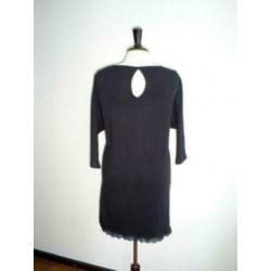 #NIEUW# FRACOMINA zwarte tuniek met vleermuis mouw mt. 38