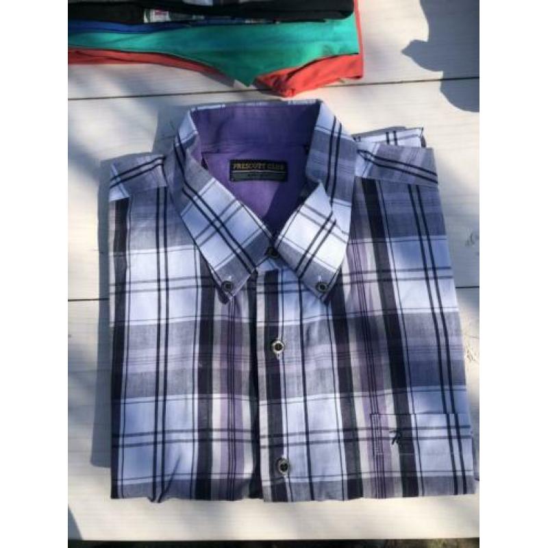 8 overhemden met lange mouw mt XL