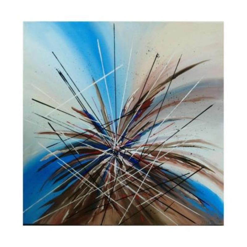 Mooi & nieuw handgeschilderd acryl schilderij / 70/70cm