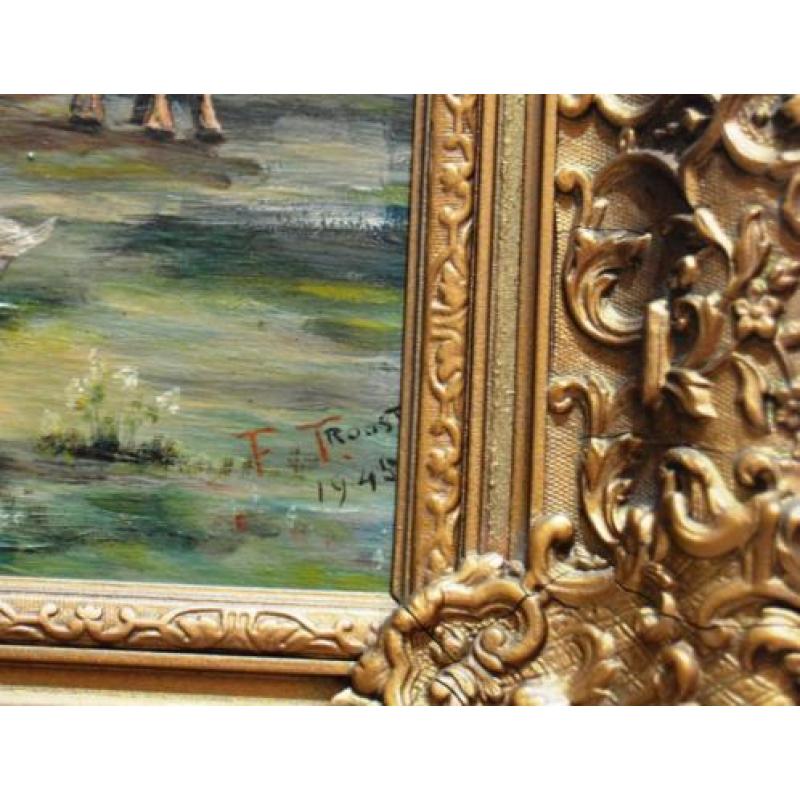 olieverf schilderij F.Troost 1945