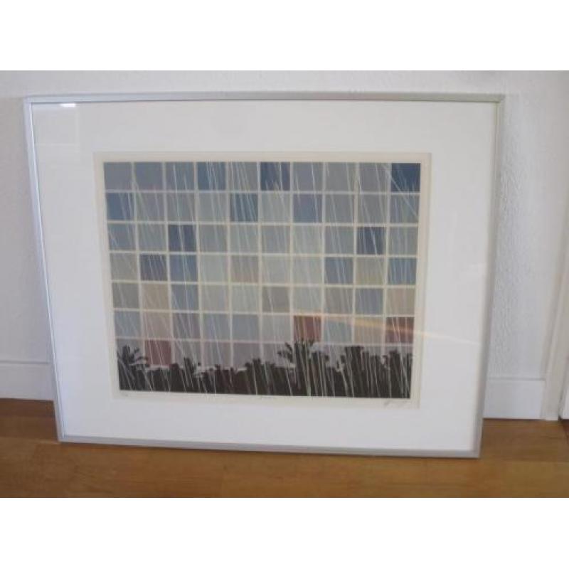 kunst J. Hendrix Modern mosaiek abstract lijst schilderij